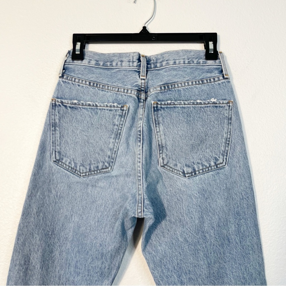 AGOLDE Cherie High Rise Straight Jeans Size 25 in Merit Chic Raw Hem Denim - Picture 6 of 8